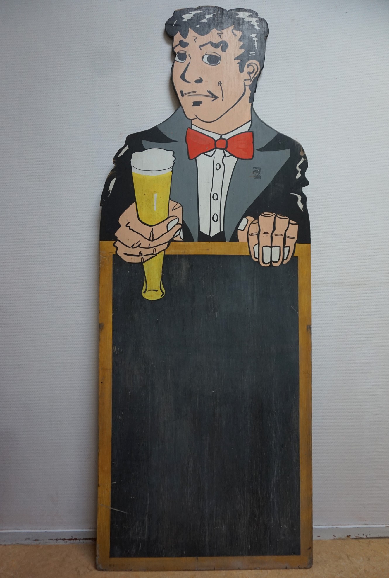 Vintage-bistro-cafe-reclamebord-krijtstoepbord-menubord- bier-advertising-beer-chalkboard for pub-cafe-bar-bistro